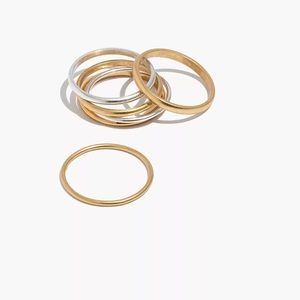 NWT Madewell Delicate Stacking Ring Set